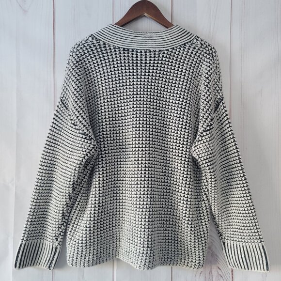 Christopher & Banks Textured Button Front Knit Sweater Cardigan, Women’s L, EUC - Picture 5 of 9